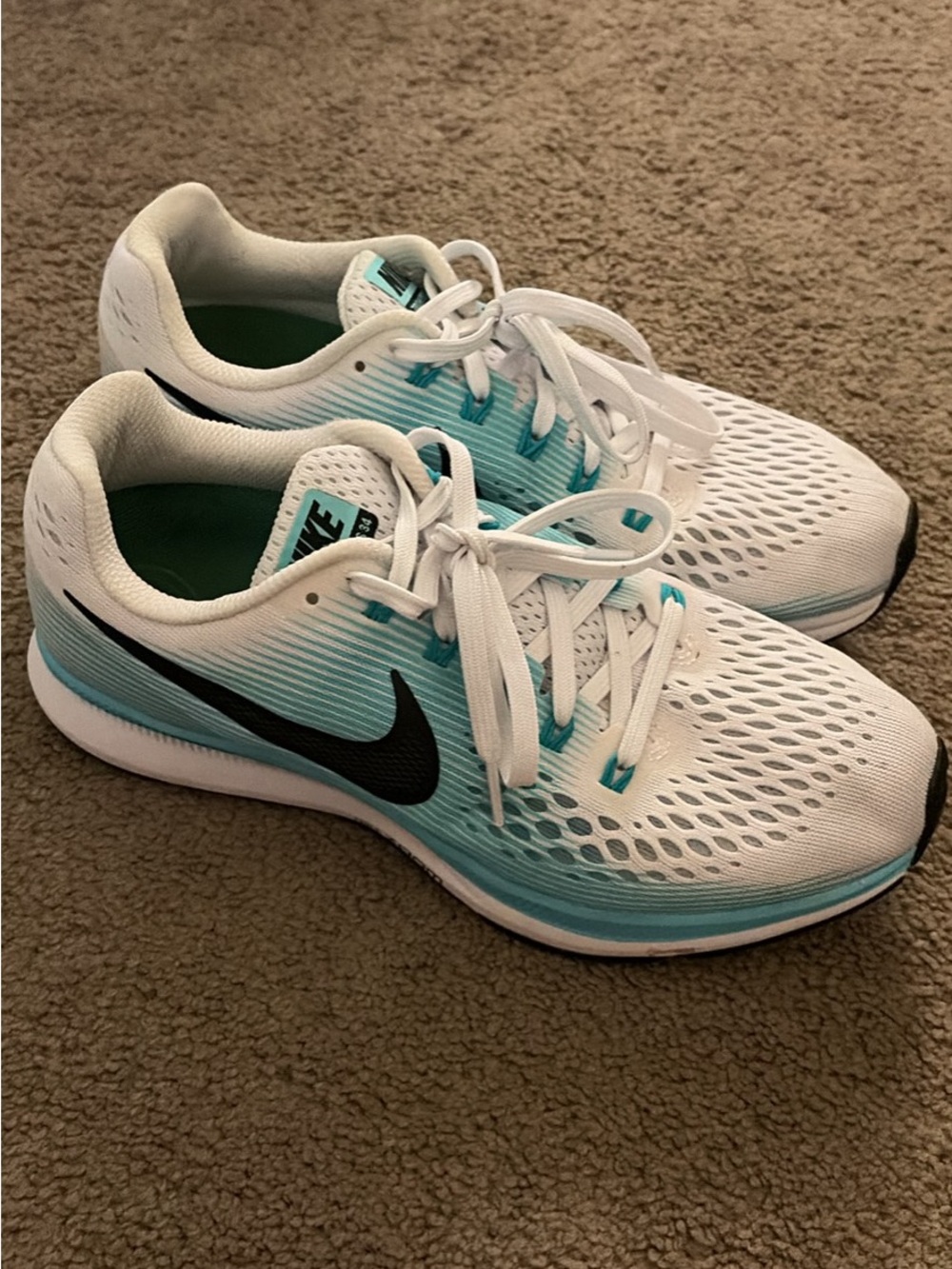 Nike Women’s White & Teal Running Shoes